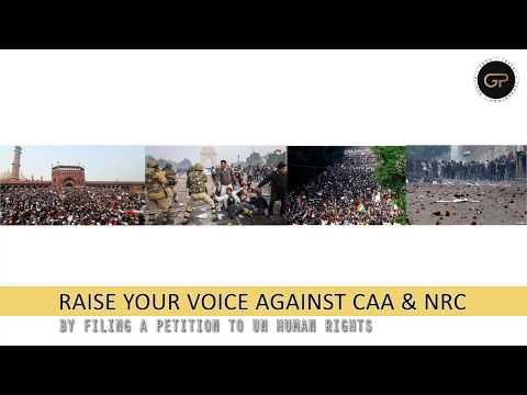 File a petition against NRC & CAB to United Nations Human rights