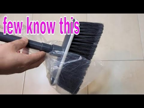 Put 1 plastic bag on your broom and you will never sweep like before  💥 3 powerful tips