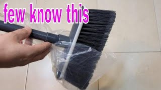 Put 1 plastic bag on your broom and you will never sweep like before 💥 3 powerful tips