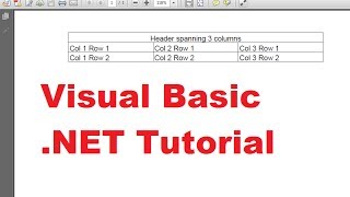 Visual Basic .NET Tutorial 50 -  Add table into existing PDF using iTextSharp