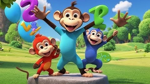 Five Little Monkeys Jump and Count | Counting Song for Kids | Learn Numbers with Monkeys