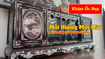 Tủ Chè Liên Chi Gỗ Gụ Ta Khảm Ốc Đỏ Lửa Tại Nam Định - Khảm Ốc Đẹp Đồ Gỗ Mai Toàn