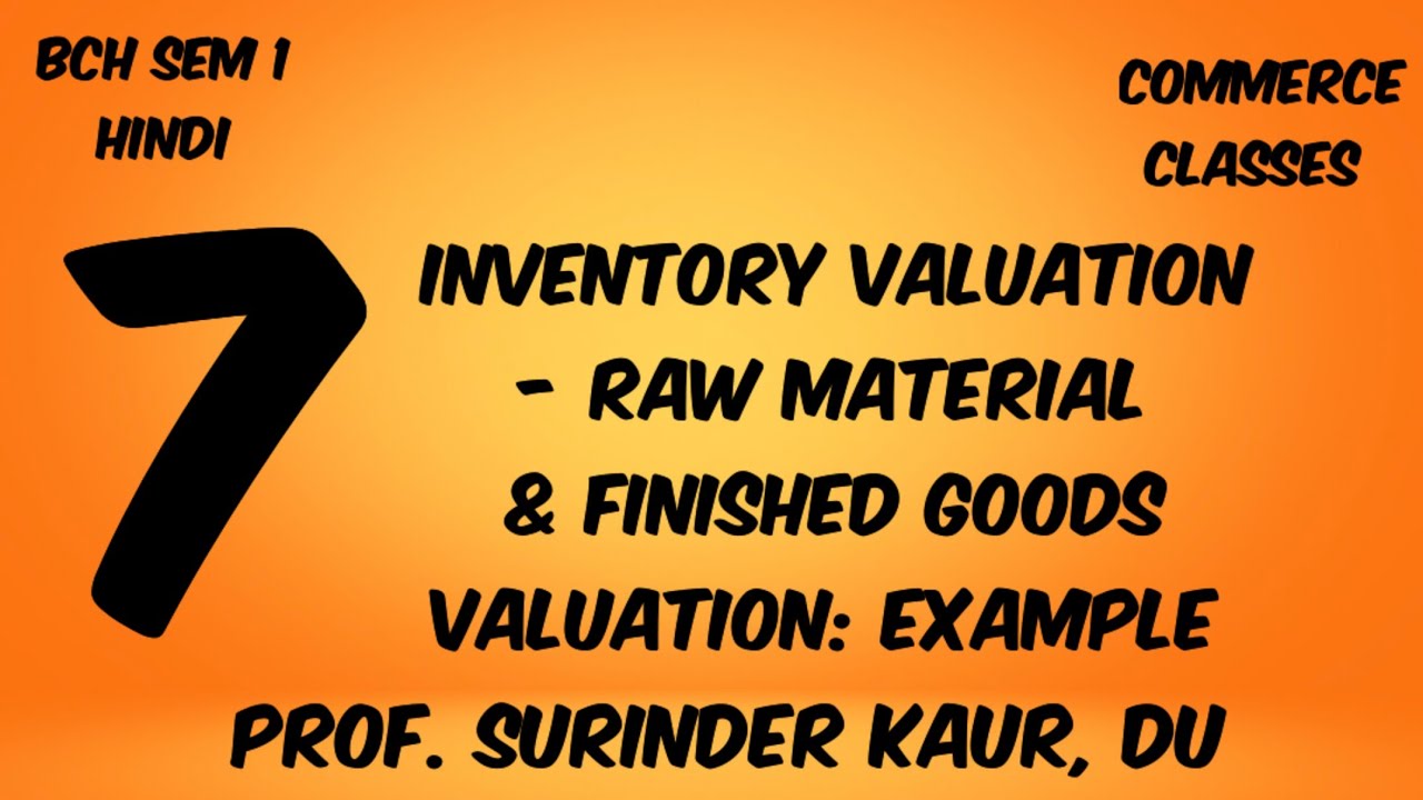 Inventory Valuation at Cost RM & Finished Goods (Eng), BCH accounting