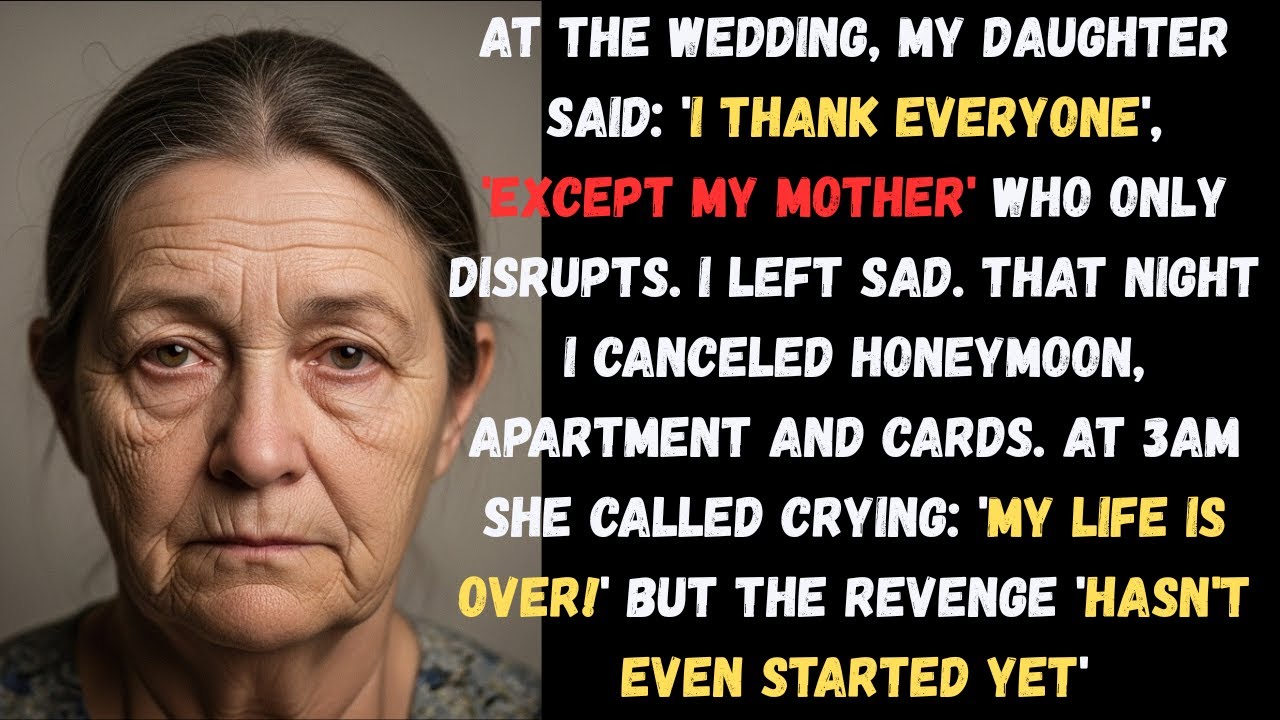My DAUGHTER humiliated me at the WEDDING I CANCELED everything of hers ...