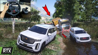 Cadillac Escalade V & GMC Yukon XL Towing Abandoned Truck - I Want GTA 6 have this Gameplay Mode!!! screenshot 3