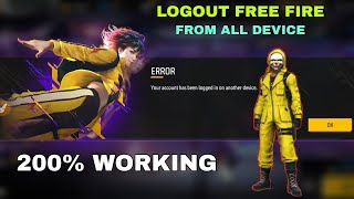 Your Account Has Been Logged In On Another Device | Logout Free Fire Account From Other Devices