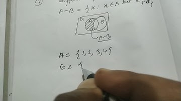 Sets ( disjoint sets and difference of sets) class 11 part 16