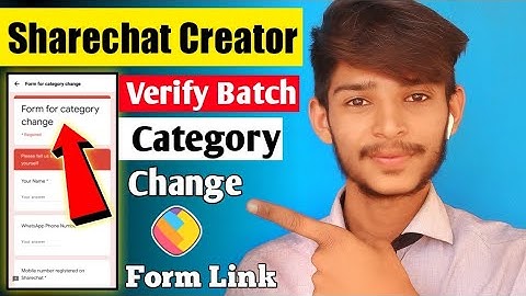Sharechat Creator How to Change Verify Batch Category - Sharechat badge category change - YT TECH