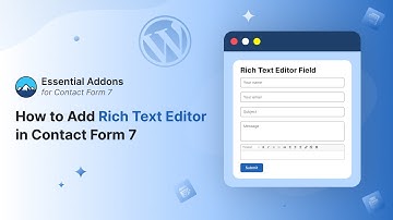 How to Add Rich Text Editor in Contact Form 7 | WYSIWYG HTML Editor