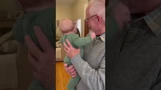 Grandpa Leaned In Baby Had Other Plans