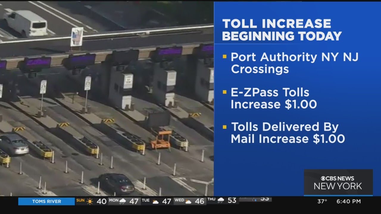 Port Authority toll increase begin Sunday - YouTube