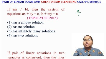POLYTECHNIC ENTRANCE | APPOLYCET| TS POLYCET| PAIR OF LINEAR EQUATIONS DEMO