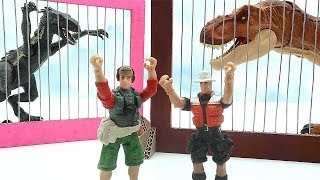 Dinosaurs Mini Movie! Let's Dinosaurs Rescue The Prison   Trapped Dinosaurs! 공룡 쥬라기월드 감옥