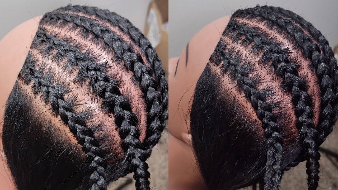 Starter Corn Rows BEGINNERS CORNROWS | STARTERS CORNROWS | FOR VISUAL LEANER - YouTube