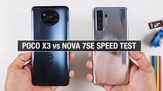 Xiaomi Poco X3 NFC vs Huawei Nova 7 SE SPEED TEST | Zeibiz