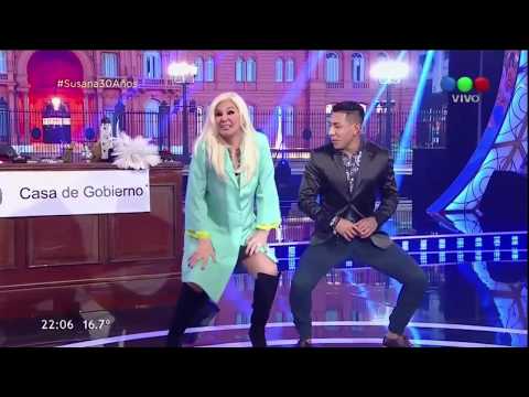 Brian Sarmiento le enseñó a bailar Susana Giménez