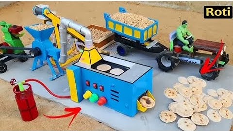 DIY Mini automatic roti/chapati maker machine with generator flour mill | Science project@Gannu0002
