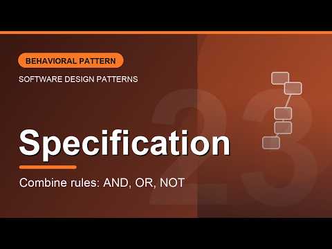 Specification Design Pattern Explained | Combine Business Rules With AND, OR, NOT