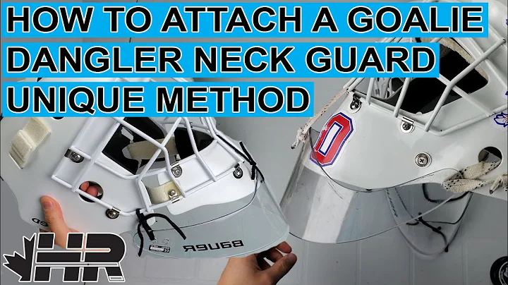 How to attach & tie a hockey goalie dangler neck guard using a unique method