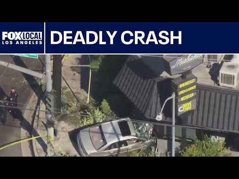 Car crashes into restaurant in Santa Fe Springs; 1 dead
