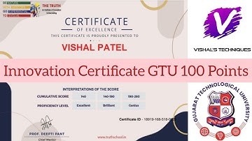 Innovation Certificate | Creative Careers, Design Thinking & Storytelling | Done GTU 100 Points Fast