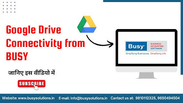 Google Drive Connectivity from BUSY | Google Drive | BUSY #kgsoftwareservices #youtube