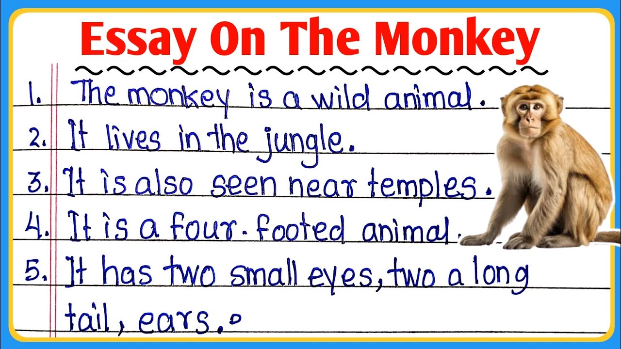 10 Lines Essay On Monkey | English Essay On Monkey | 10 Lines Essay On Monkey In English