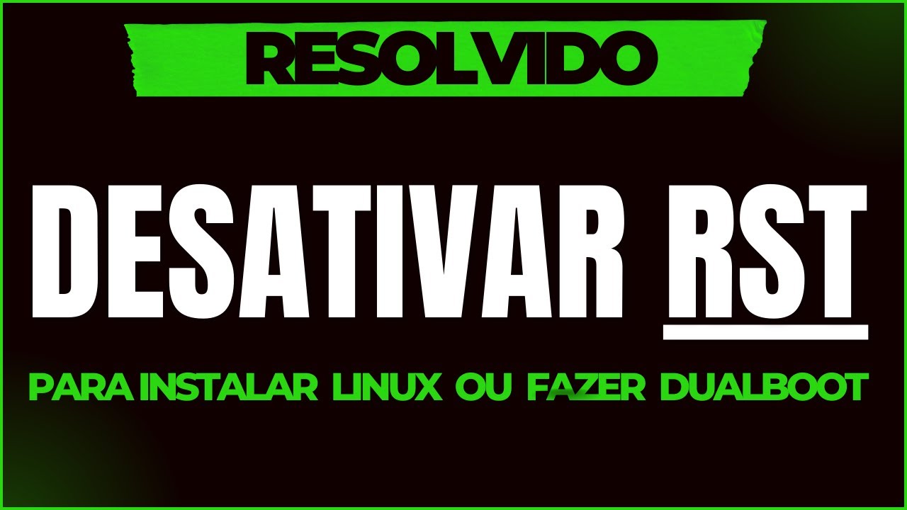 Como DESATIVAR o RST na Bios para Instalar o Ubuntu - YouTube