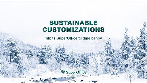 Webinar - Sustainable customizations #1