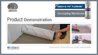 ARDEX UI 740™ FLEXBONE® Uncoupling Membrane - Demonstration screenshot 3