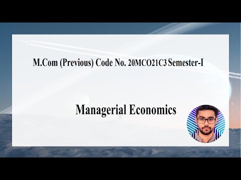 M.Com| Managerial Economics| Managerial Economics: Introduction, Meaning, Nature and Scope