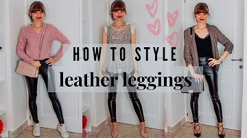 Come abbinare i leggins neri di pelle?