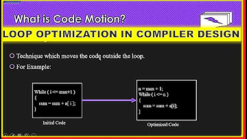Loop Optimization in Compiler Design ~xRay Pixy