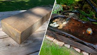 Easy DIY Bird Bath from Old Pine Lumber. How I Built It for My Backyard