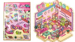 🎀 Paper Craft 🎀 How to Make a 3D Arcade Sticker Book | Cute Bunny Game Room #DIY #handmade  #asmr