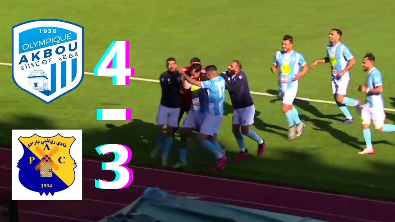 O AKBOU 4-3 PARADOU, RÉSUMÉ ET LES BUTS DE LA RENCONTRE.