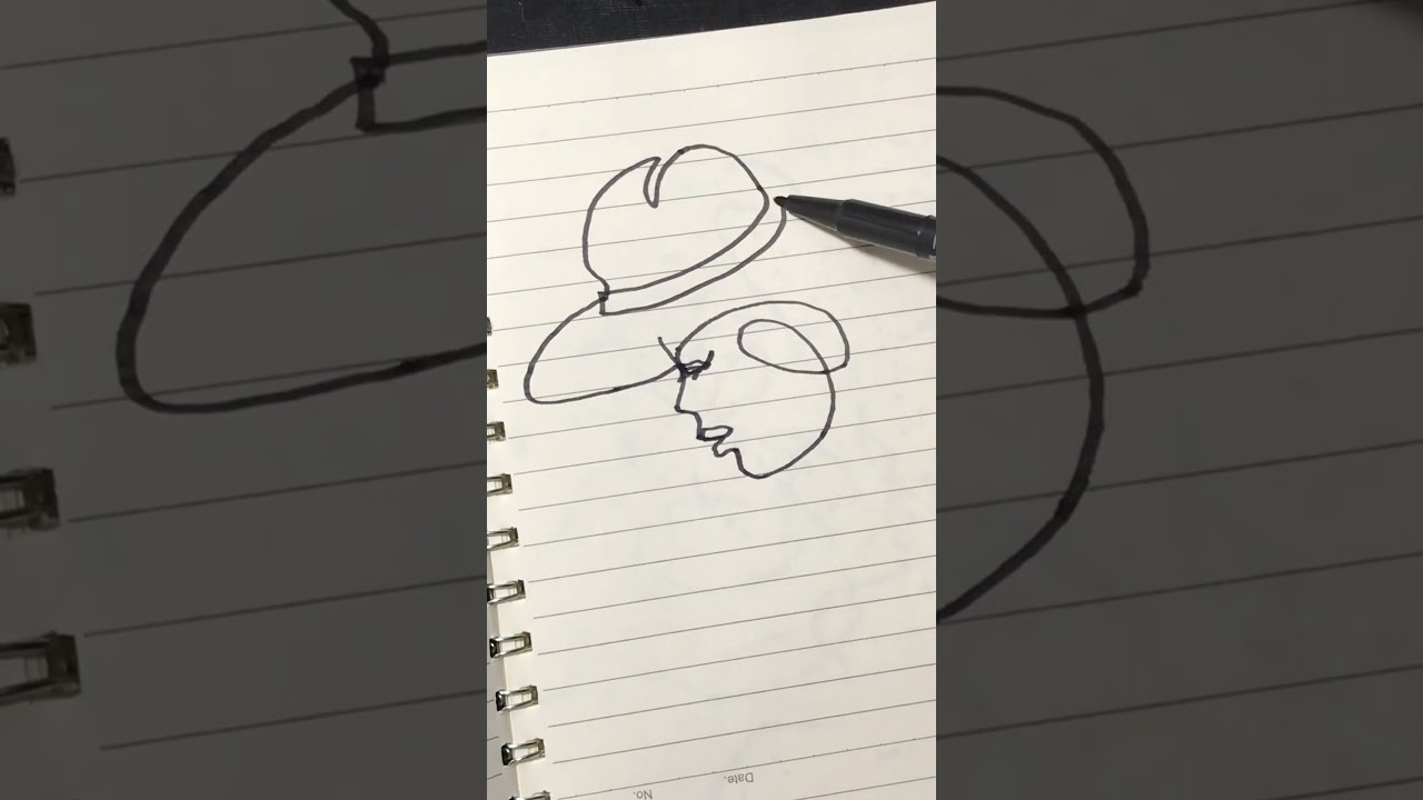 One line drawings the women abstract 