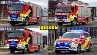 [LÖSCHZUG & MEHR | NEUES HLF] - Feuerwehr Gießen | Einsatzfahrten zu 2 Paralleleinsätzen!