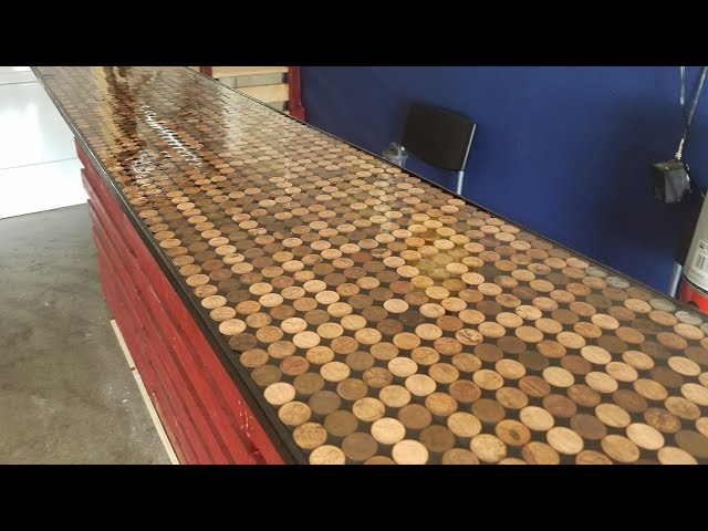 penny floor - bar top - table top - formulated pour epoxy products