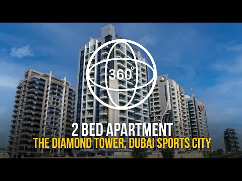 360 Tour of this 2 Bed Apartment in The Diamond Tower, Dubai Sports City