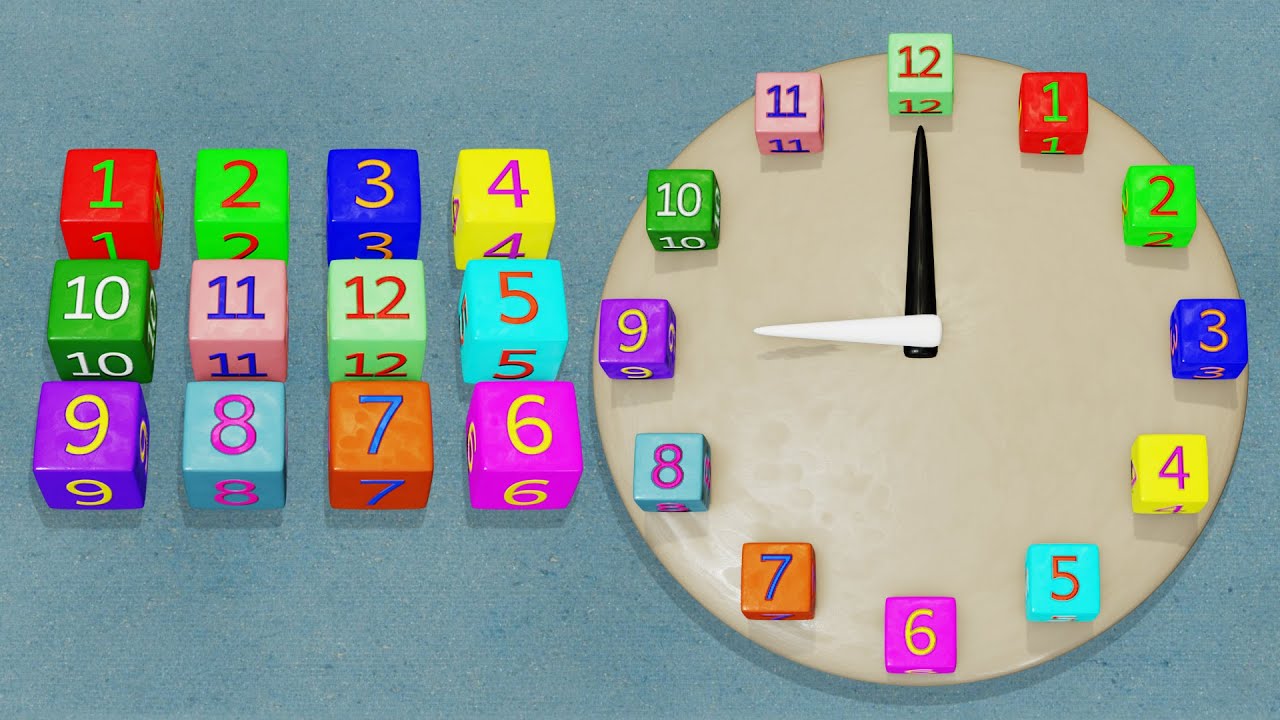 Number Time Fun Amazon Number Blocks & Playdough Clock Fun! Count & Learn Time for Toddlers ...