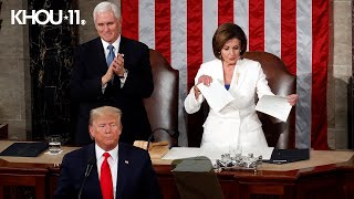 Nancy Pelosi rips up President Trump's State of the Union address