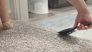 ~ASMR~ Brushing the Carpet... Lifting the traffic pattern:) No talking!!
