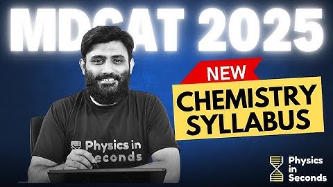 MDCAT 2025  | Final Syllabus Chemistry