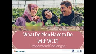 DCED webinar - What Do Men Have to Do with WEE? Lessons and Challenges