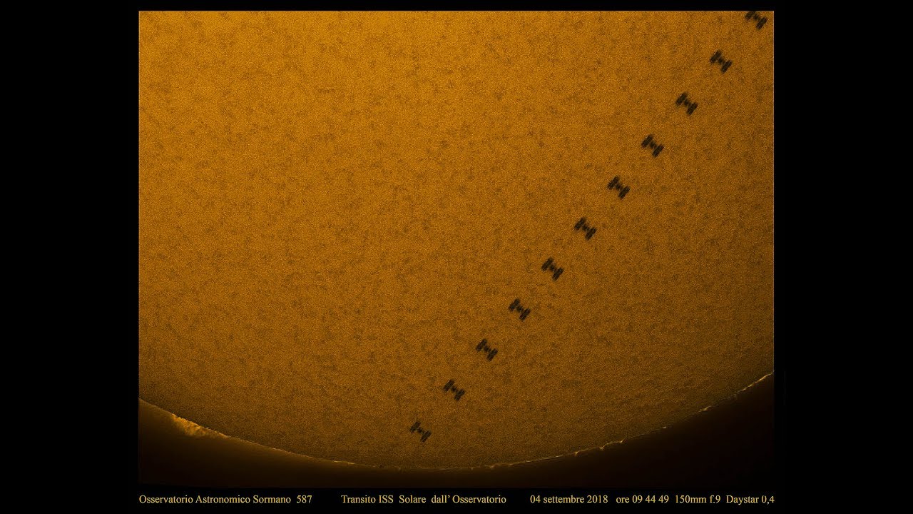Transito ISS sul Sole YouTube
