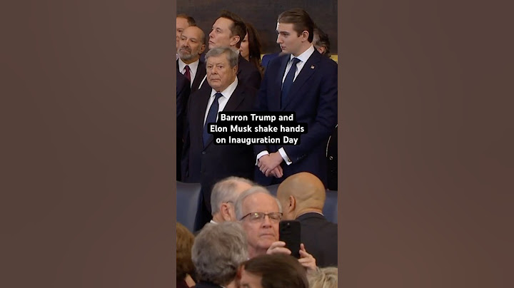 Barron Trump and Elon Musk shake hands on Inauguration Day
