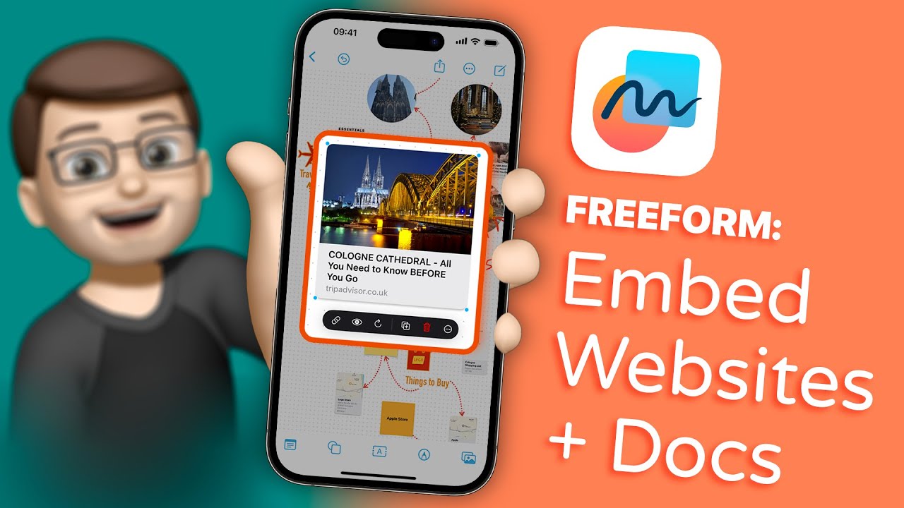 Freeform: Embedding Websites and Attaching Documents  |  Complete Guide for iPhone (6/9)