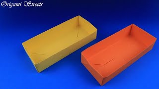 Как сделать коробку из бумаги. Оригами коробка by Origami Streets 4,107 views 3 months ago 4 minutes, 33 seconds