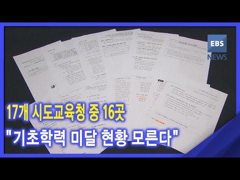 2020. 10. 22 17개 시도교육청 <strong>중</strong> 16곳, &amp;quot;기초학력 미달 <strong>현황</strong> 모른다&amp;quot;
